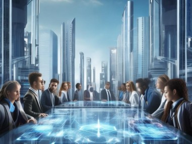 科技动态下的未来趋势，PPT背景，引领创新的未来