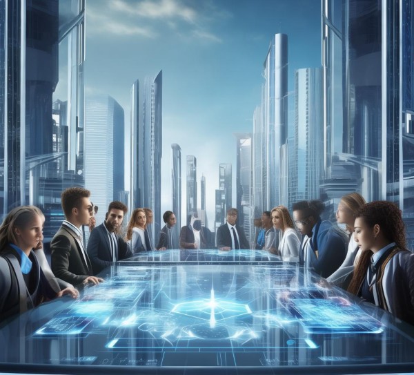 科技动态下的未来趋势，PPT背景，引领创新的未来